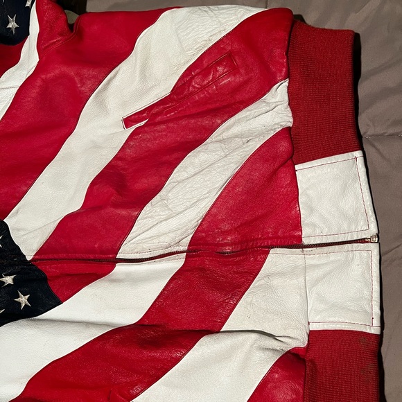 Vintage American flag leather - Picture 7 of 10
